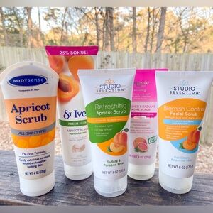 NEW Lot of 5 Body Scrubs-Different Brands-Exfoliating Cream Facial & Body Scrubs